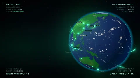 Global Data Network: The Silent Sentinel - 4K Broadcast 16:9 Stock-Footage 336262243