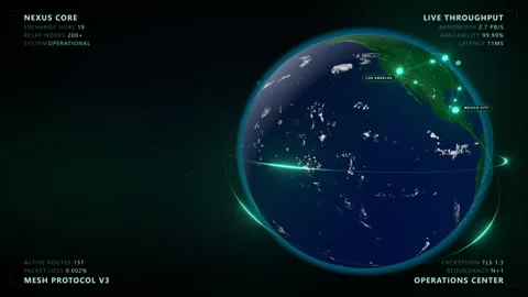 Global Data Network: Silk Road Digital - 4K Broadcast 16:9 Stock-Footage 336263626