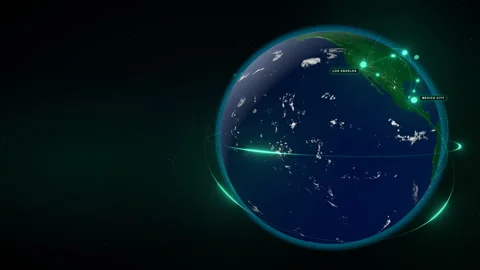 Global Data Network: Silk Road Digital - 4K Broadcast 16:9 Clean Plate Stock Footage 336263714
