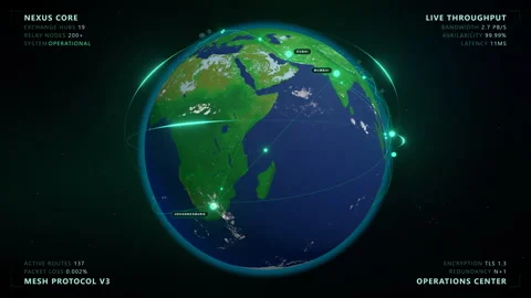 Global Data Network: The Trade Winds - 4K Broadcast 16:9 Stock Footage 336262681