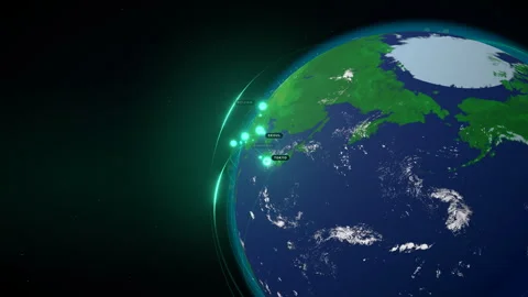 Global Data Network: Urban Heartbeat - 4K Broadcast 16:9 Clean Plate Stock Footage 336263149