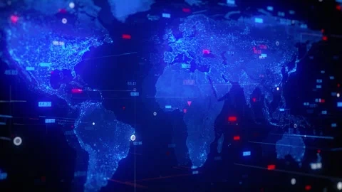 Global Data Network Visualization Stock Footage 321600553