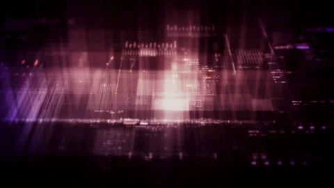 Global data network world map with matrix style grid, glowing HUD interface and Stock Footage 333523944
