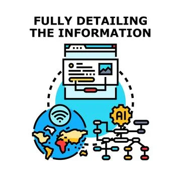 Global data processing and ai information detailing イラスト素材