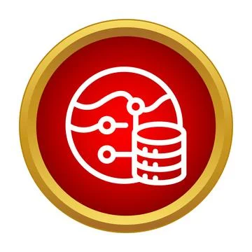 Global data processing and server connectivity icon 스톡 일러스트