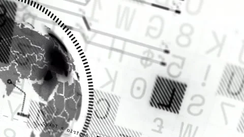 Global data processing animation over abstract numbers and world map 스톡 동영상 305133553