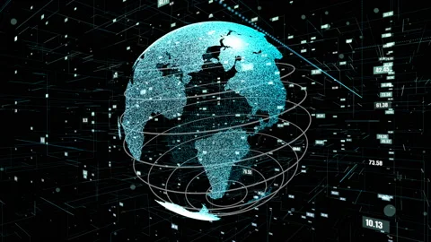 Global data science technology and computer programming abstract Stock Footage 144400763