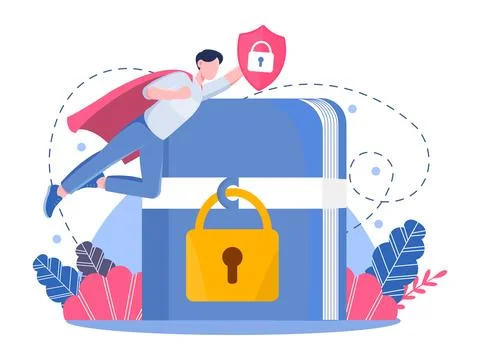 Global data security Stock Illustration