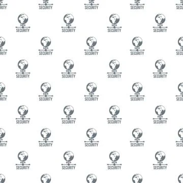 Global data security pattern seamless Stock Illustration