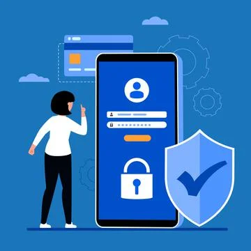 Global data security, personal data security Stock Illustration