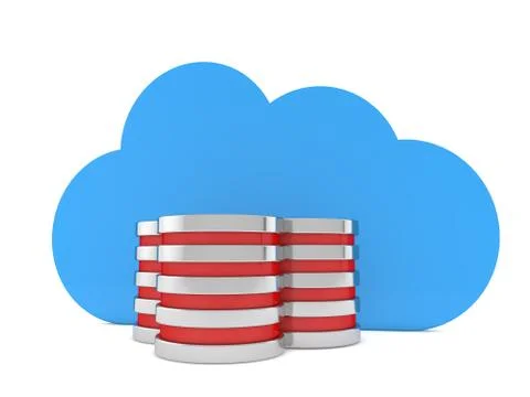 Global data storage and cloud . Stock Illustration