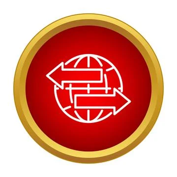 Global data transfer internet connection icon Stock Illustration