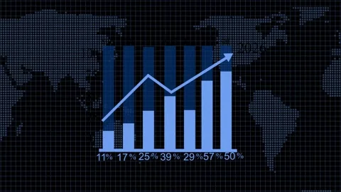 Global Data Trends with Weekly Graph Overlay 2026 Animation 動画素材 325235546