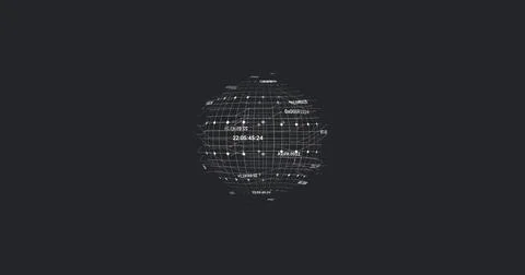 Global data visualization and analytics image over world map and graphs 스톡 사진