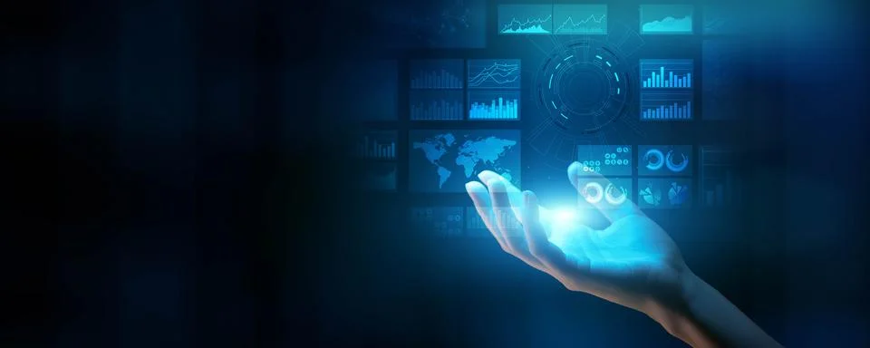 Global Data Visualization and Business Performance Analytics. Foto stock