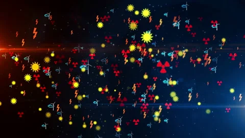 Global decarbonization and energy vortex loop and seamless background Stock Footage 143242916