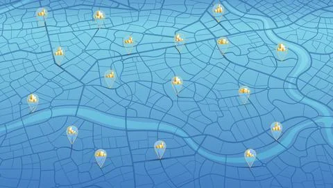 Global delivery logistics network isometric. Abstract banner for on-time deliver Stock Illustration