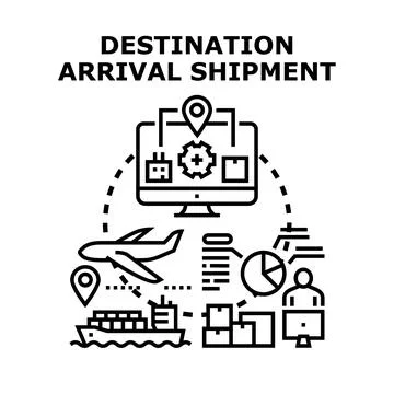 Global delivery tracking and logistics management system Stock Illustration