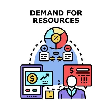 Global demand for resources affecting business economy イラスト素材