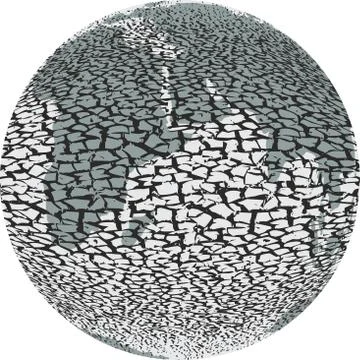 Global devastation the planet earth Stock Illustration