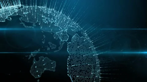 Global Digital connected network Internet of things IOT cloud computing 動画素材 160388257