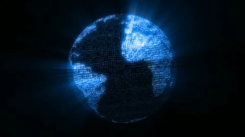 Global digital data network 스톡 동영상 9891095