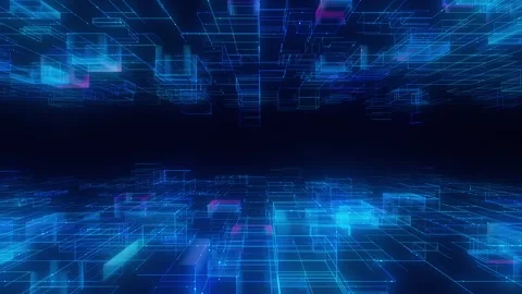 The global digital environment, a concept image Stock Footage 285759733