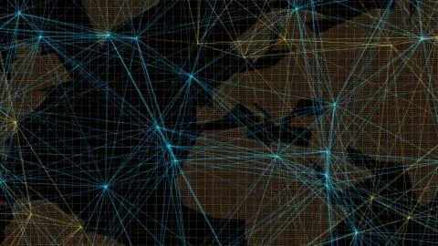 Global digital network communication, data transmission and storage Ilustración de archivo