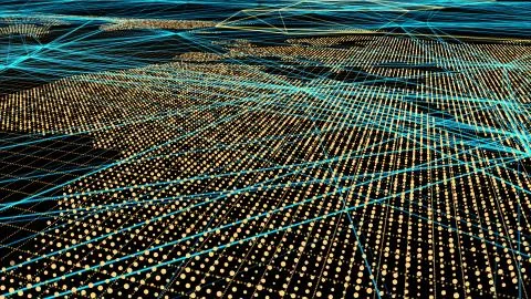 Global digital network communication, data transmission and storage イラスト素材