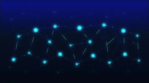 Global digital network with connected technology nodes Video stock 347245352