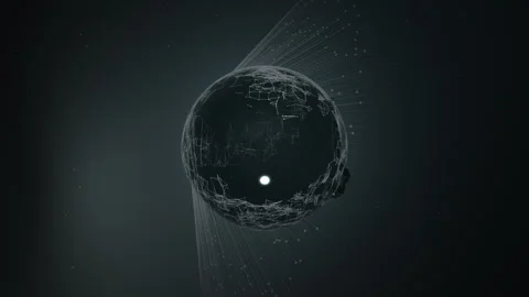 Global Digital Network Sphere for Cybersecurity and Cloud Computing Providers Stock Footage 337767742