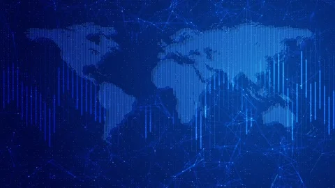 Global Digital Plexus Map Data Visualization Stock Footage 315409814