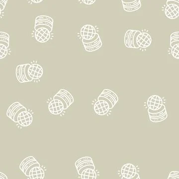 Global digital processing line seamless pattern イラスト素材