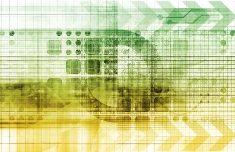 Global Digital Technology Concept Stock Illustration