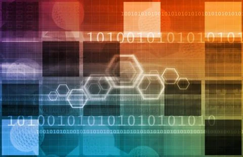 Global Digital Technology Concept Stock Illustration