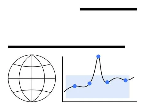 Global Digital Trends with Data Visualization and Graphical Analysis 스톡 일러스트