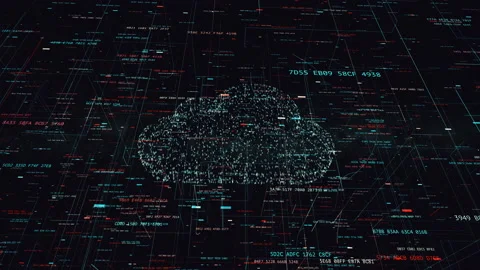 Global digital word, symbol of cloud technology Stock Footage 155276334