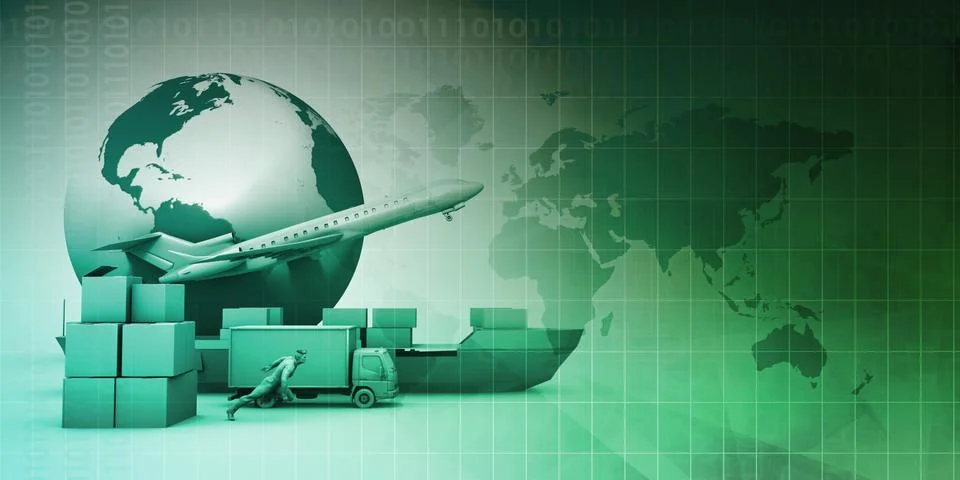 Global Distribution Network Stock Illustration