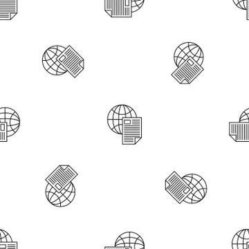 Global document pattern seamless vector Illustrazione stock
