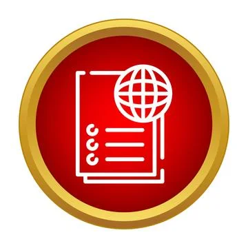 Global document showing international data and news Stock Illustration