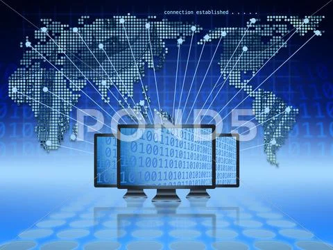 Global e-commerce and banking backgrounds for your design Stock Photos
