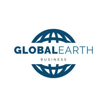 Global earth icon logo design inspiration Stock Illustration
