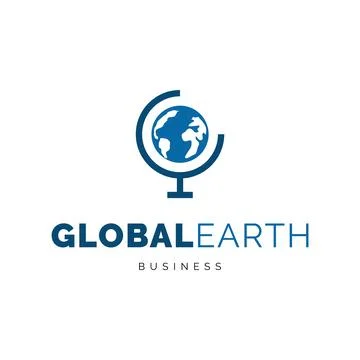 Global earth icon logo design inspiration Stock Illustration
