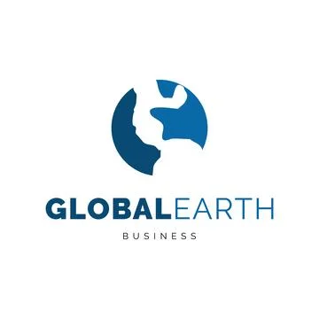 Global earth icon logo design inspiration Stock Illustration