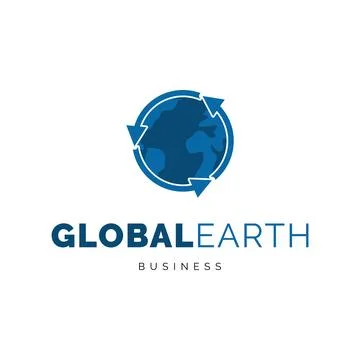 Global earth icon logo design inspiration Stock Illustration