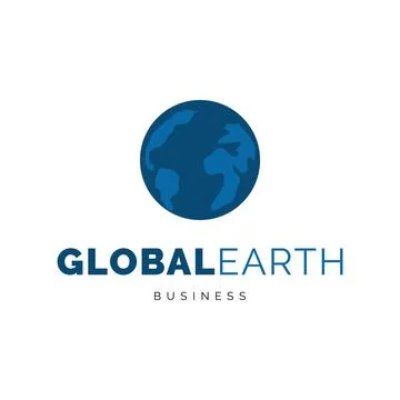 Global earth icon logo design inspiration Stock Illustration