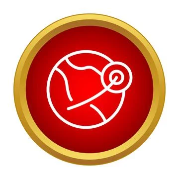 Global earth location pin mark icon 스톡 일러스트