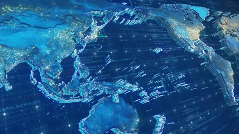 Global earth map animation digital world | Stock Video | Pond5