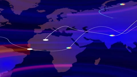 Global earth map digital news background Stock Footage 168277902