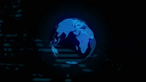 Global earth map rotating digital world ... | Stock Video | Pond5